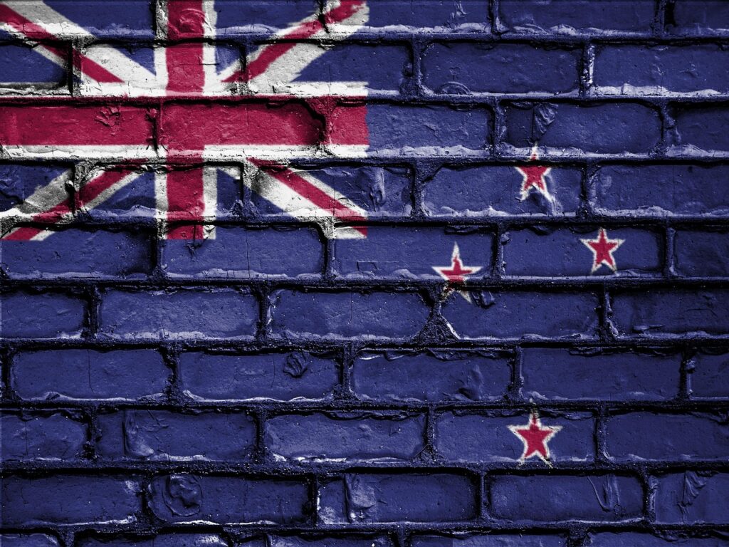 flag, banner, nation, emblem, country, national, patriotic, symbol, patriot, patriotism, wall, new zealand, blue banner